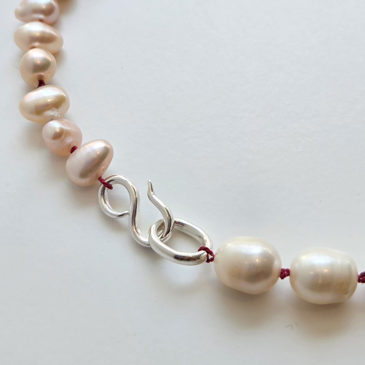 THREADED LIGHT - A contemporary strand of freshwater pearls