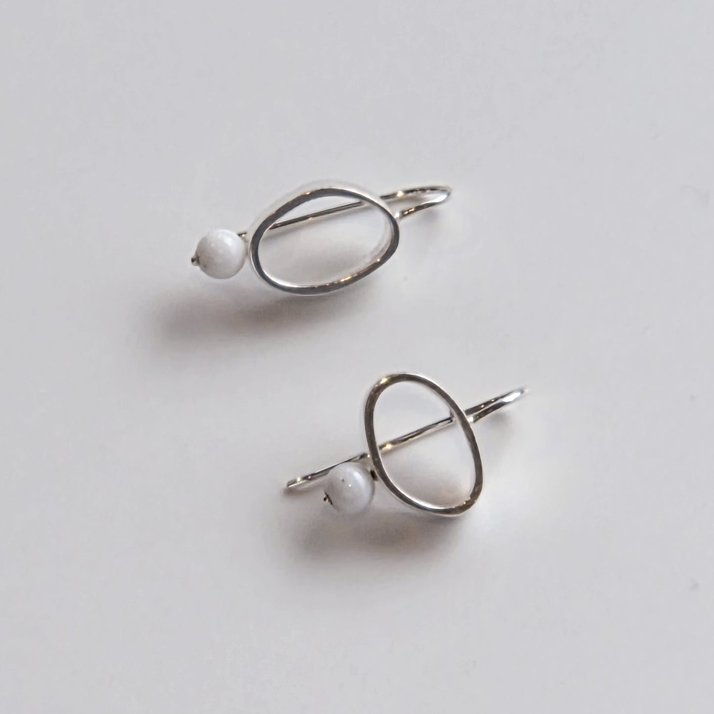 PEBBLE DROP EARRINGS — available with freshwater pearl or gemstone