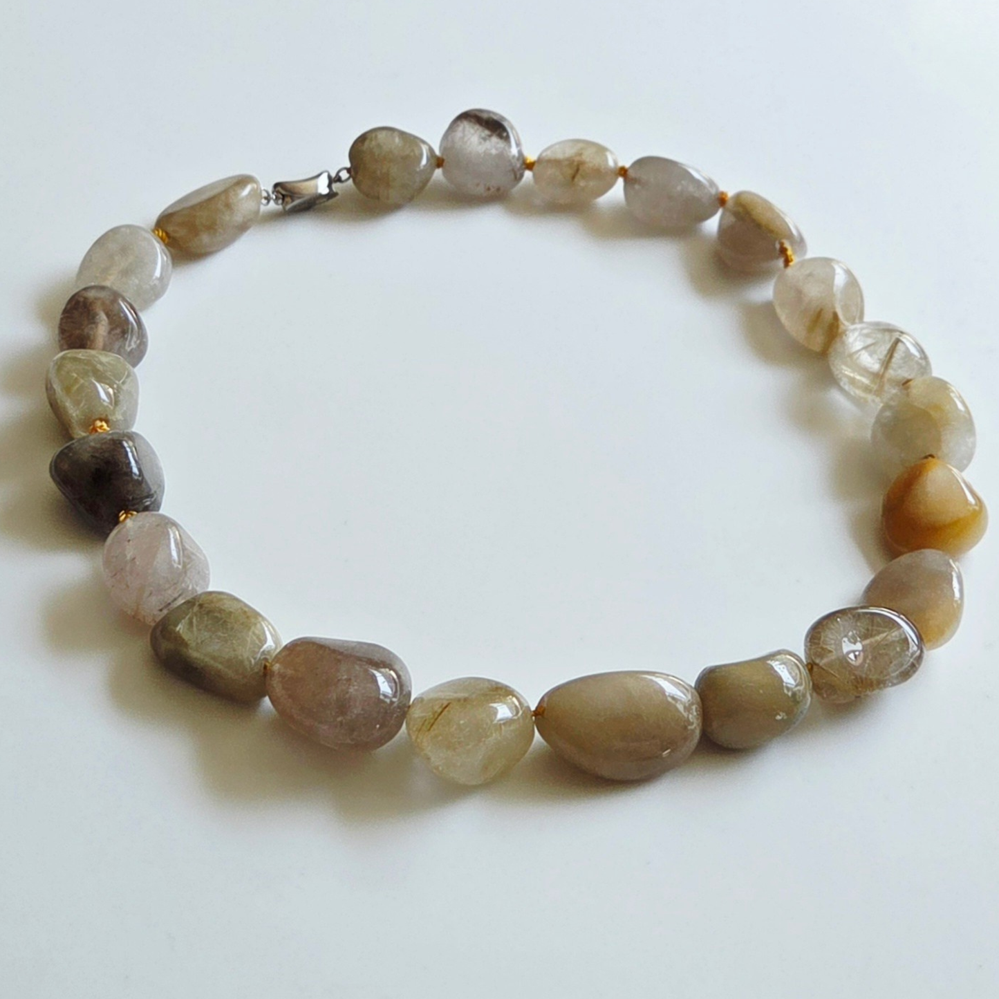 Stream Song Necklace – Hand-Knotted Natural Gemstone Necklace