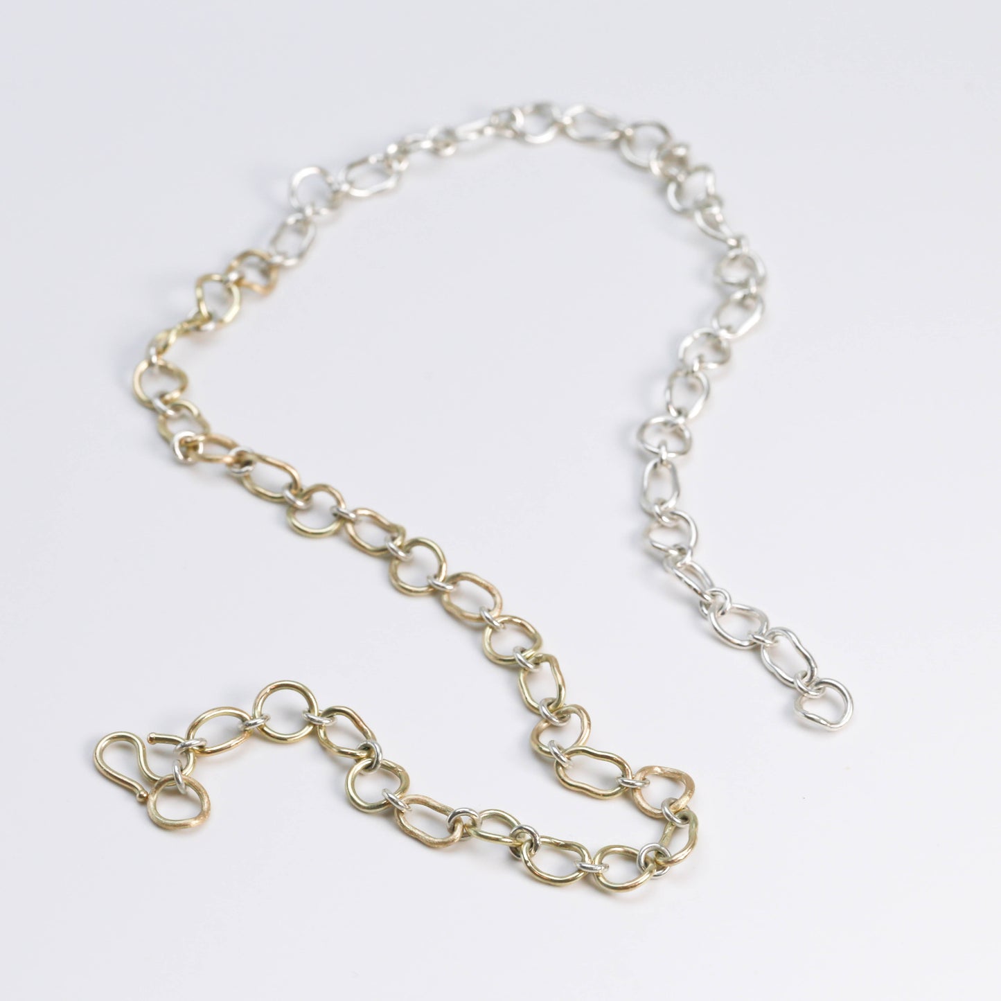 CONTOUR CHAIN - SG 999 & 14K Handcrafted Chain Necklace