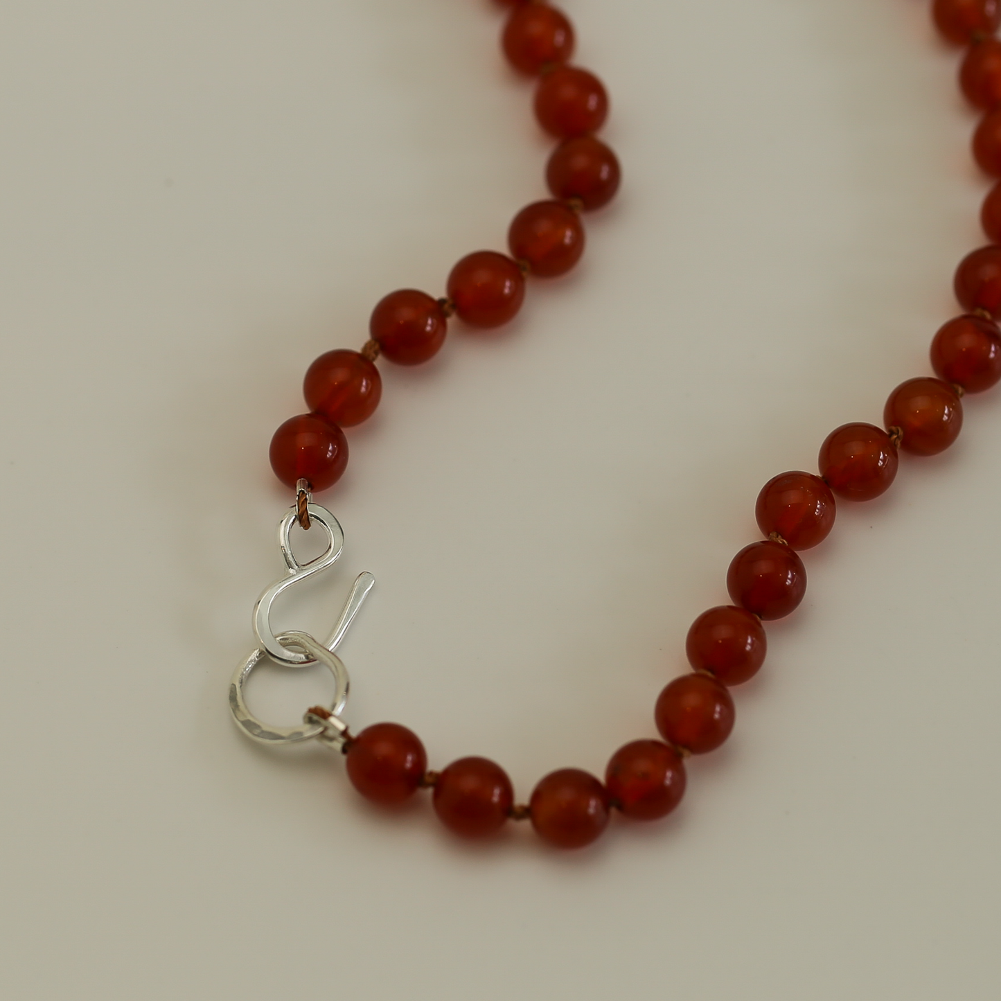 ONE — Single Gemstone Necklace With Handcrafted Silver Clasp
