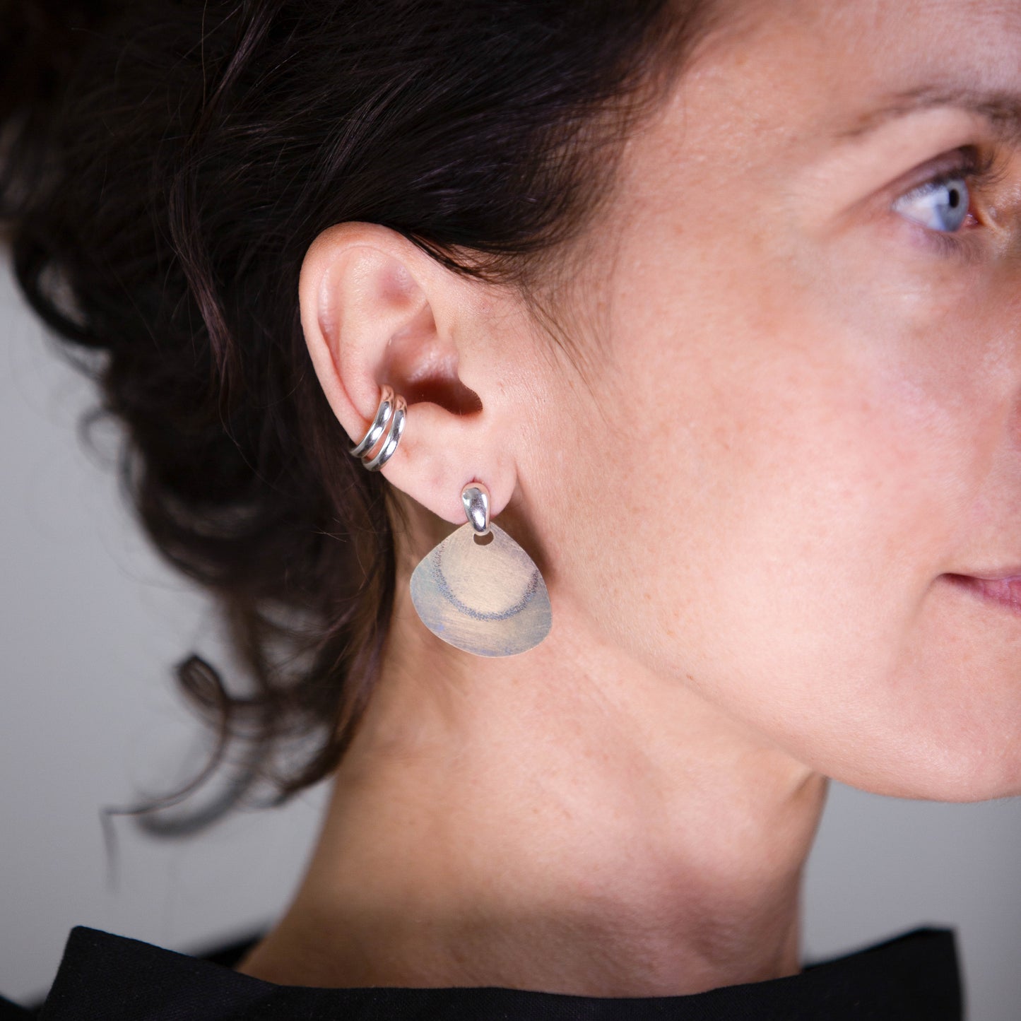 PATINA PENDANT EARRINGS - interchangeable with silver finding