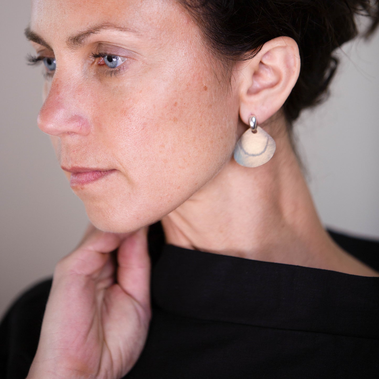 PATINA PENDANT EARRINGS - interchangeable with silver finding