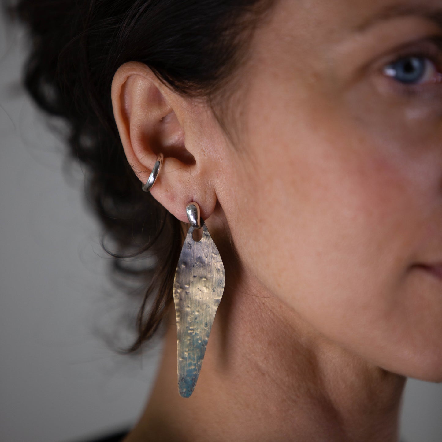 PATINA PENDANT EARRINGS - interchangeable with silver finding