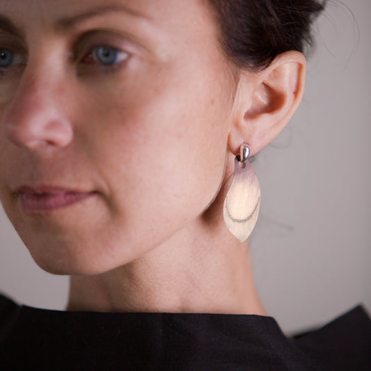 PATINA PENDANT EARRINGS - interchangeable with silver finding