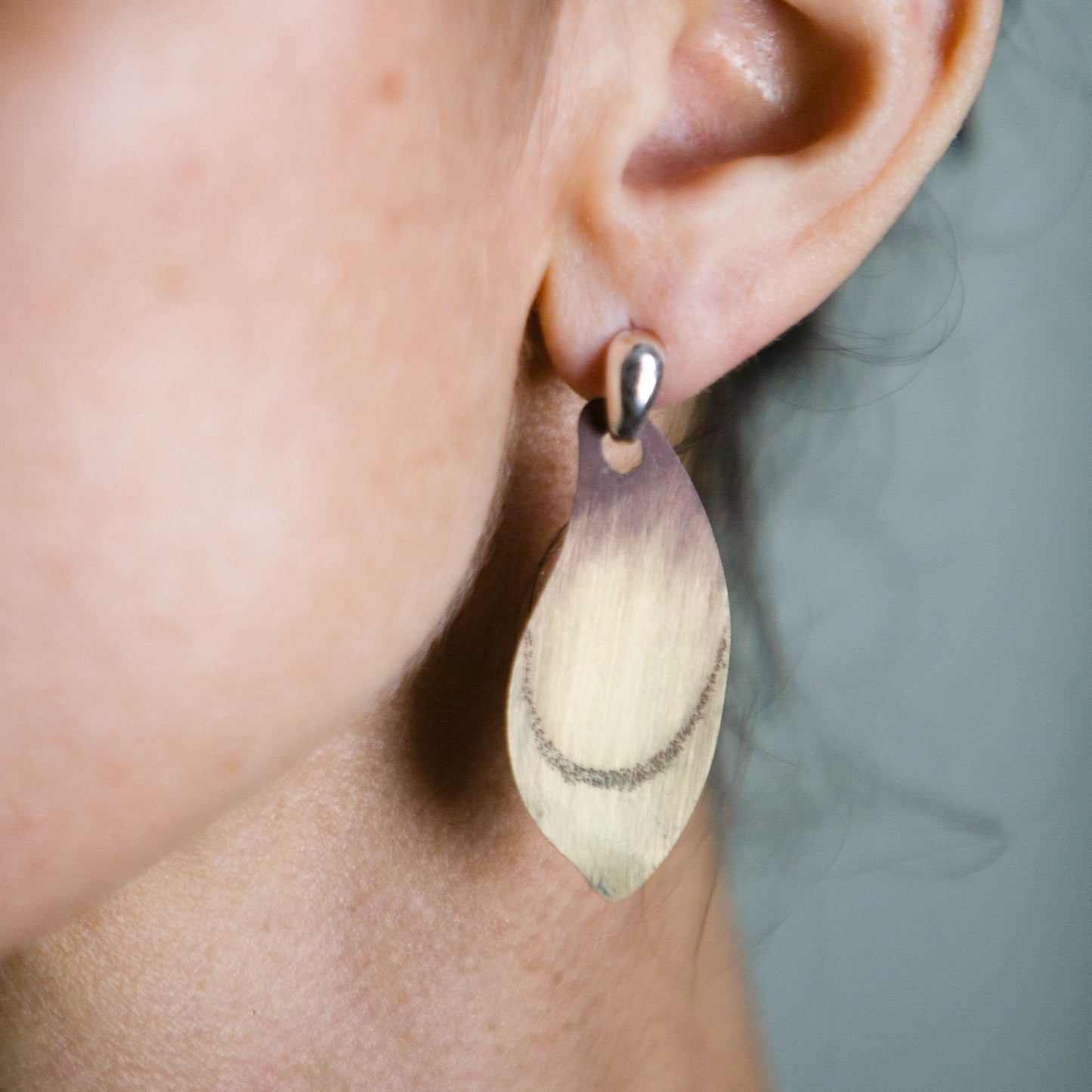 PATINA PENDANT EARRINGS - interchangeable with silver finding