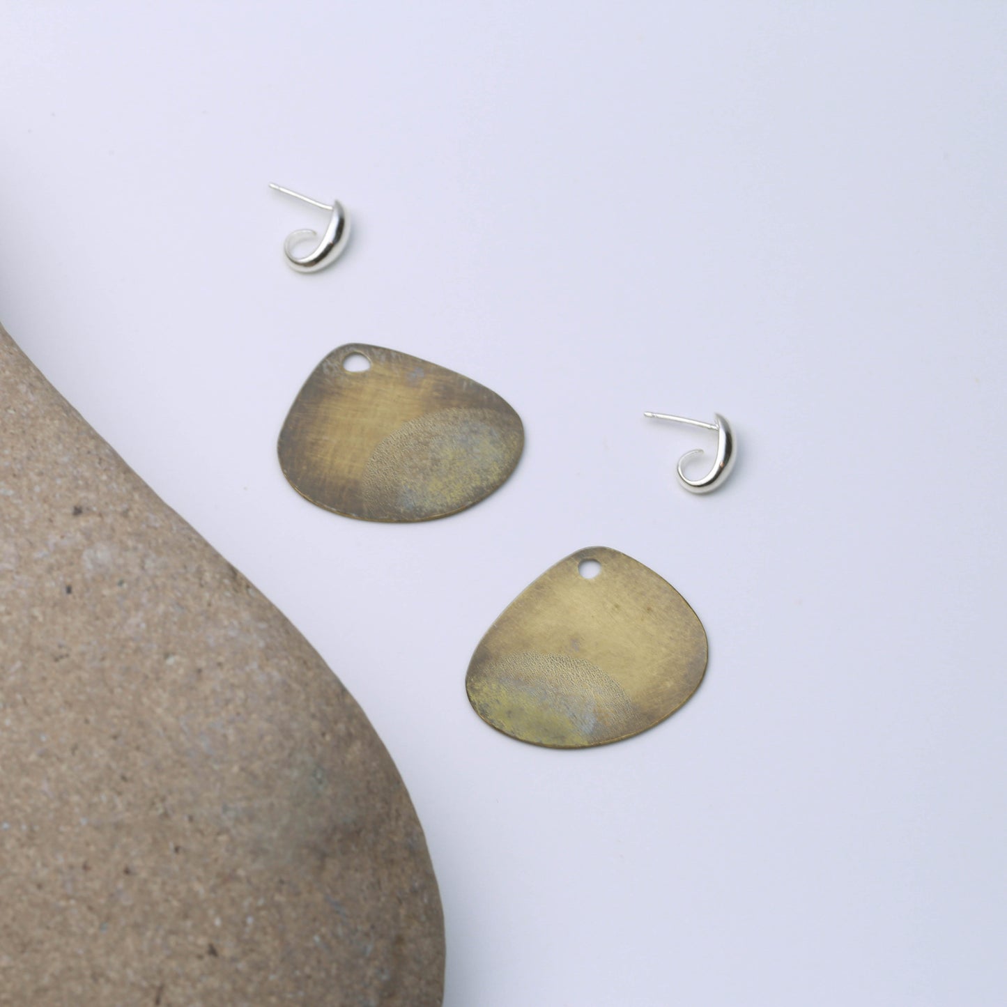 PATINA PENDANT EARRINGS - interchangeable with silver finding
