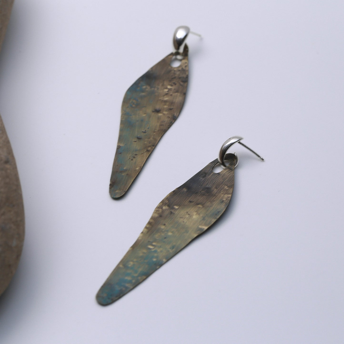 PATINA PENDANT EARRINGS - interchangeable with silver finding
