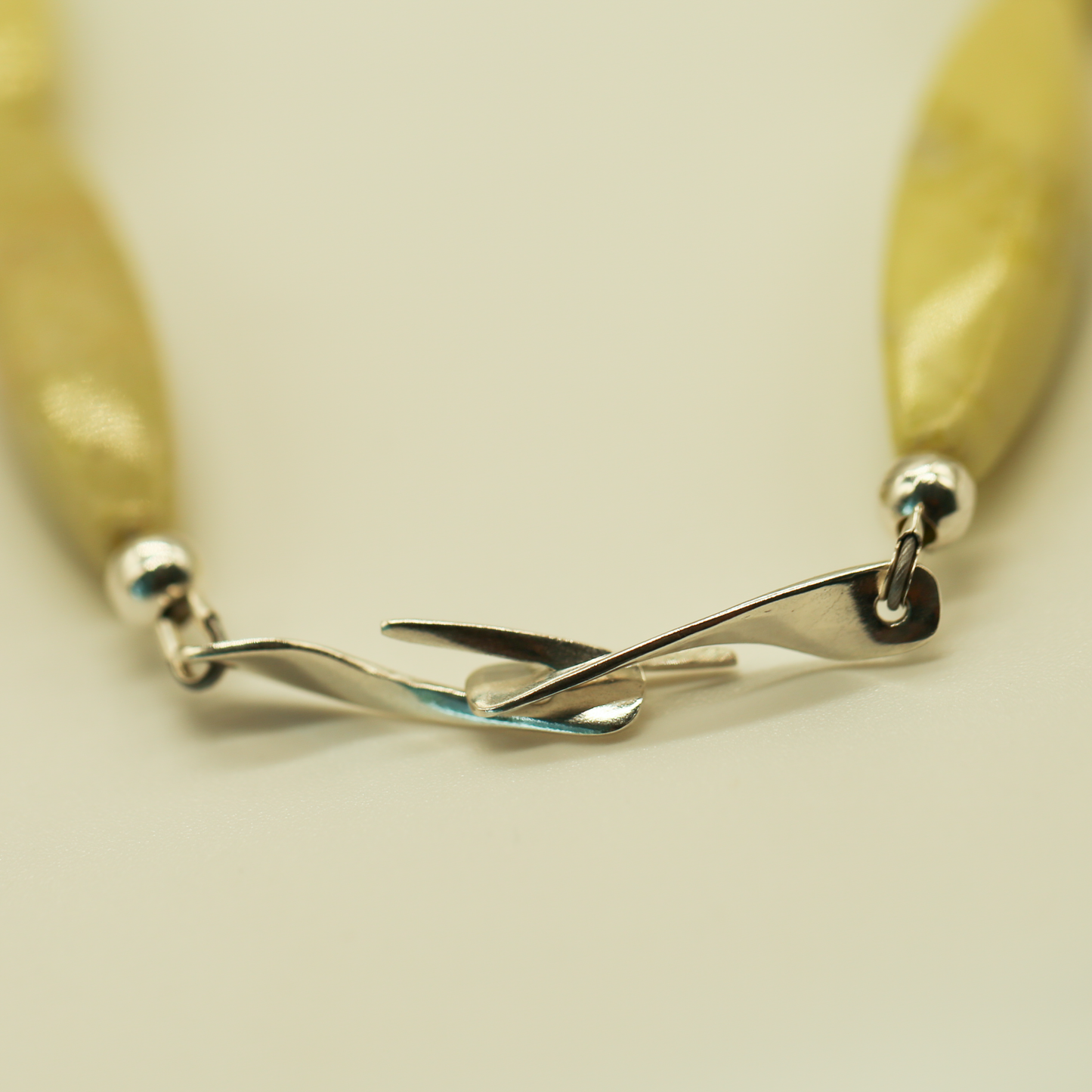 ONE — Single Gemstone Necklace With Handcrafted Silver Clasp