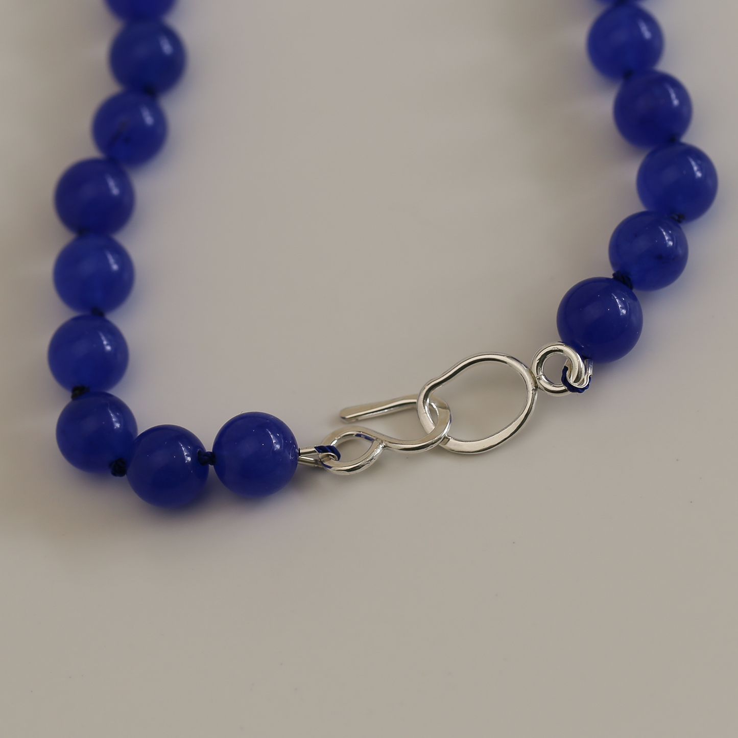 ONE — Single Gemstone Necklace With Handcrafted Silver Clasp