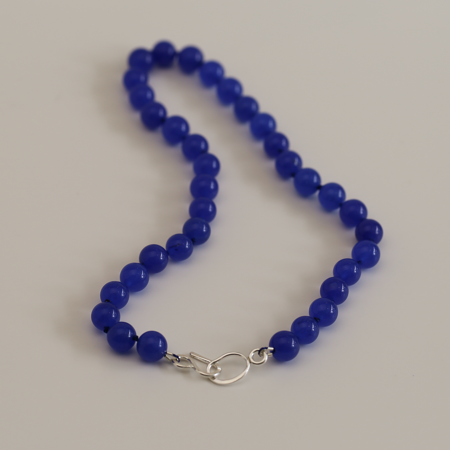 ONE — Single Gemstone Necklace With Handcrafted Silver Clasp