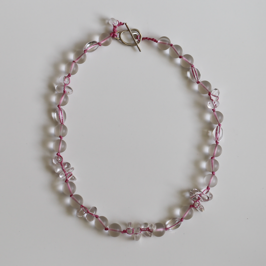 LUMEN NECKLACE — Clear Quartz with Handcrafted Silver