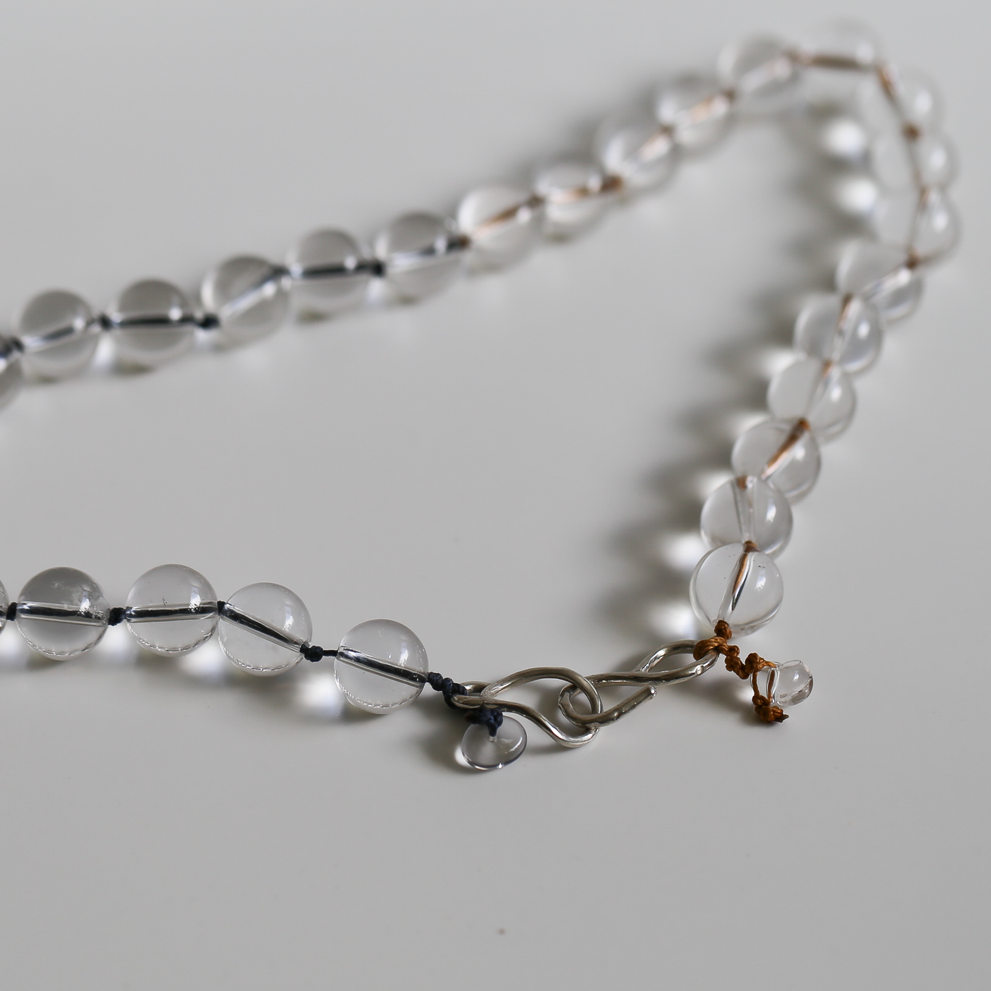 LUMEN NECKLACE — Clear Quartz with Handcrafted Silver