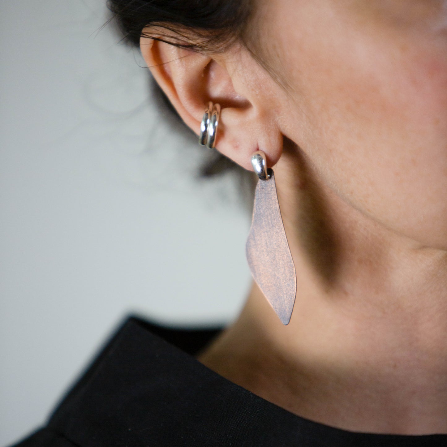 PATINA PENDANT EARRINGS - interchangeable with silver finding