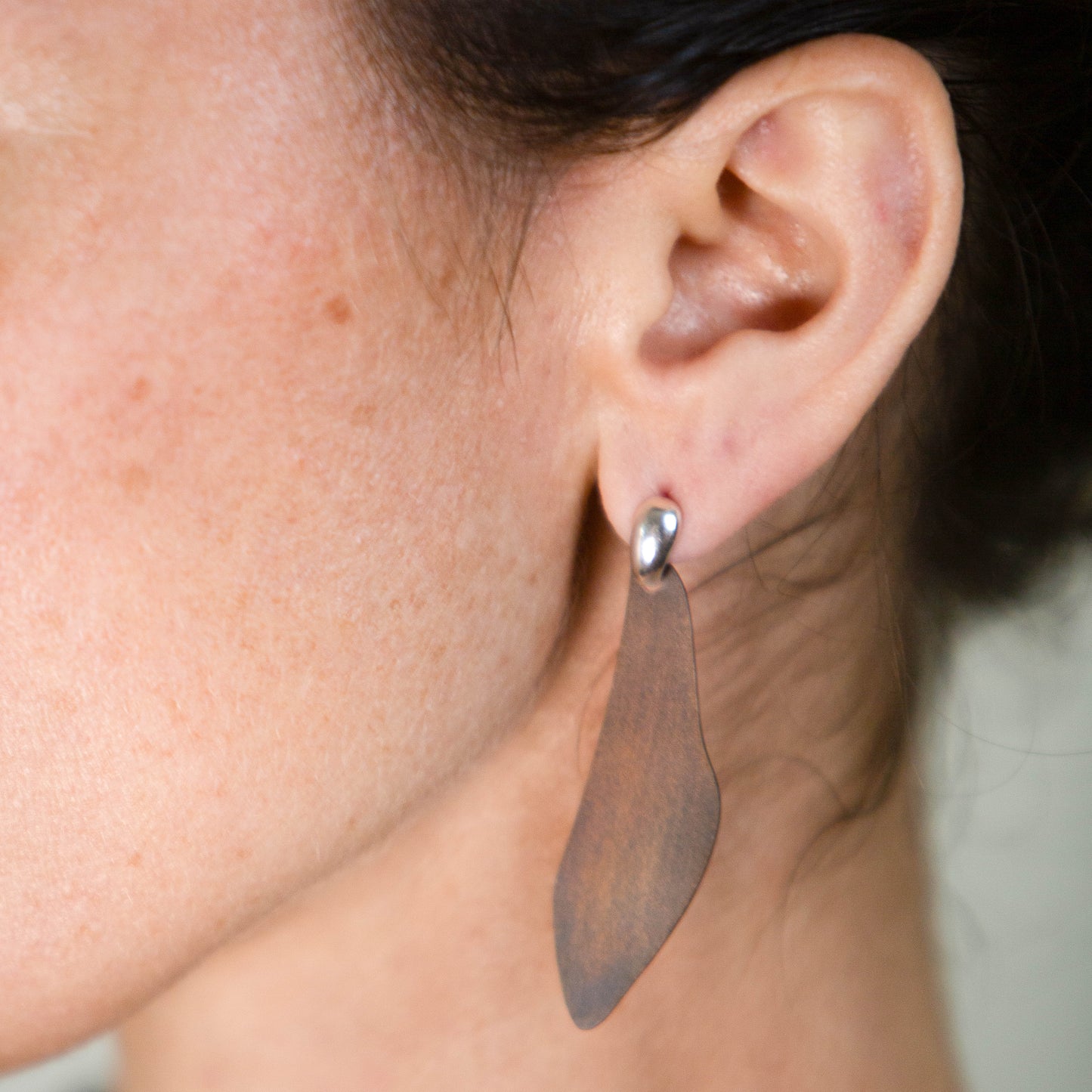 PATINA PENDANT EARRINGS - interchangeable with silver finding