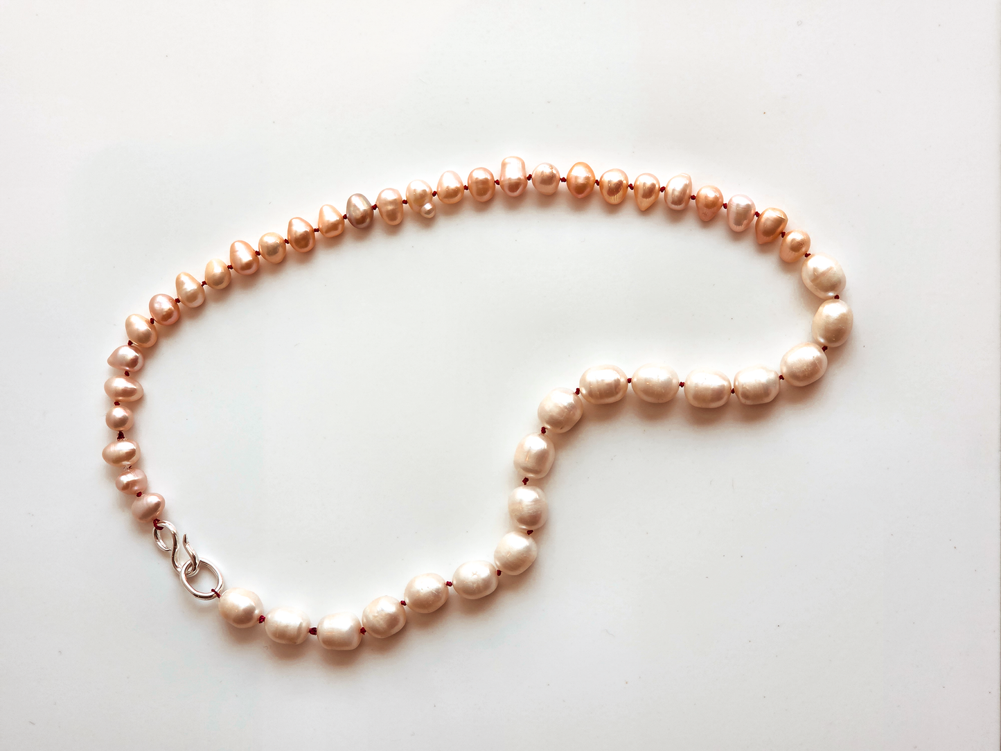 THREADED LIGHT - A contemporary strand of freshwater pearls