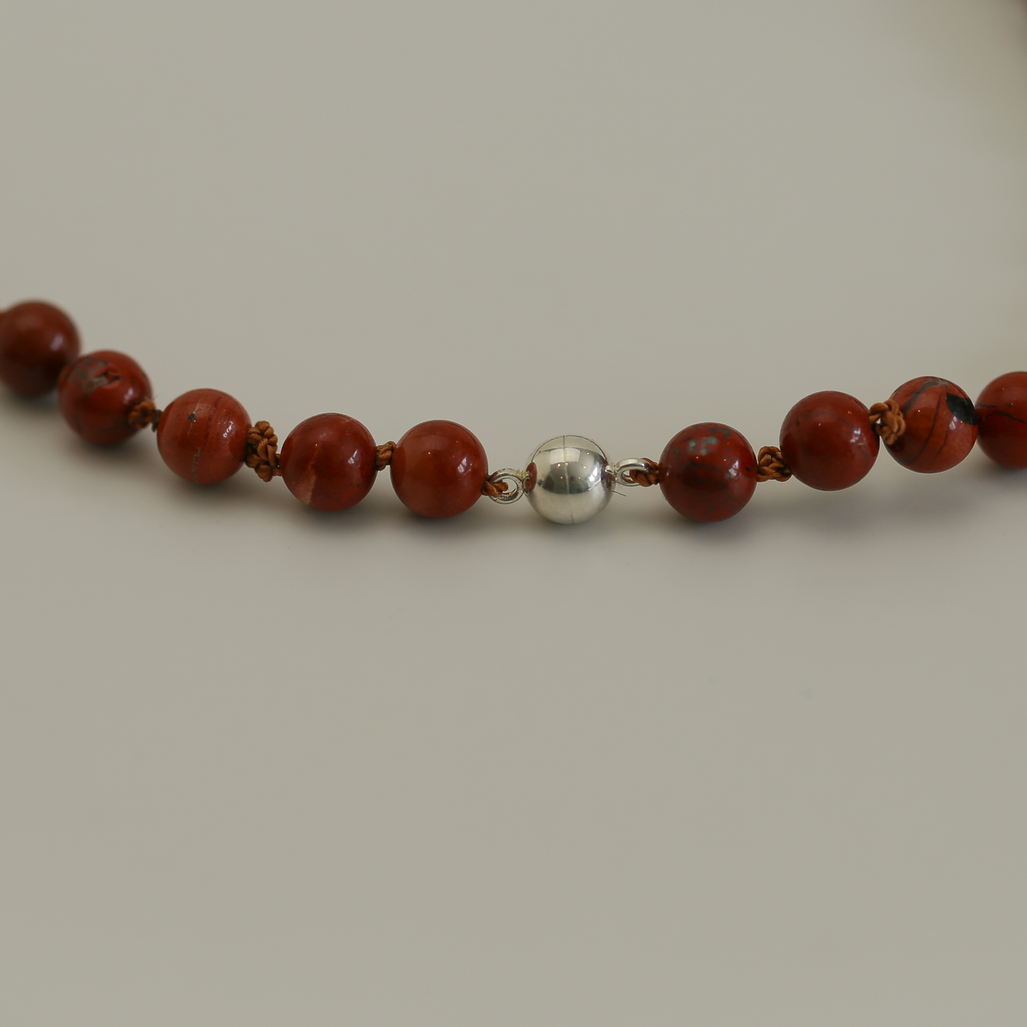 ONE — Single Gemstone Necklace With Handcrafted Silver Clasp