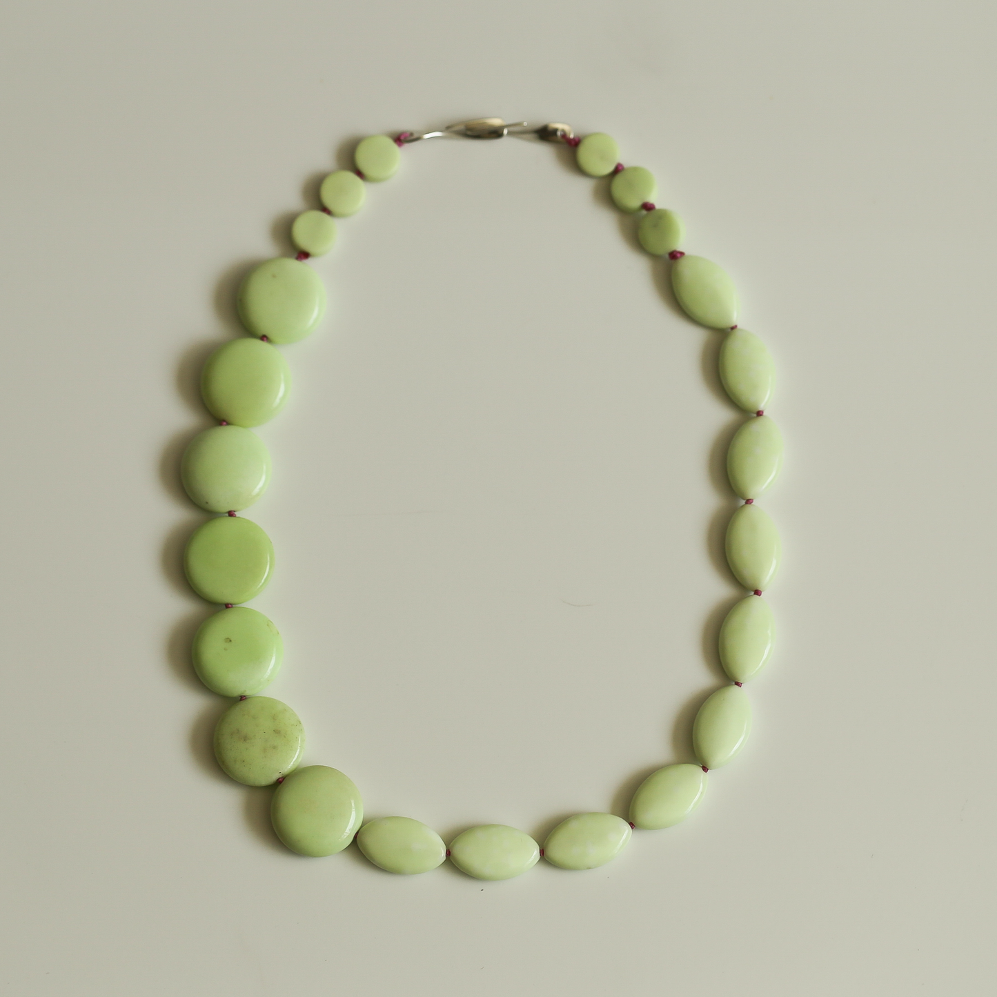 INTERLUDE NECKLACE  — Two-Stone Contrast with Handcrafted Silver