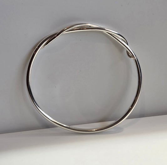 silver forged bangle