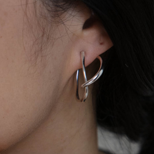 SCRIBBLE HOOP EARRINGS