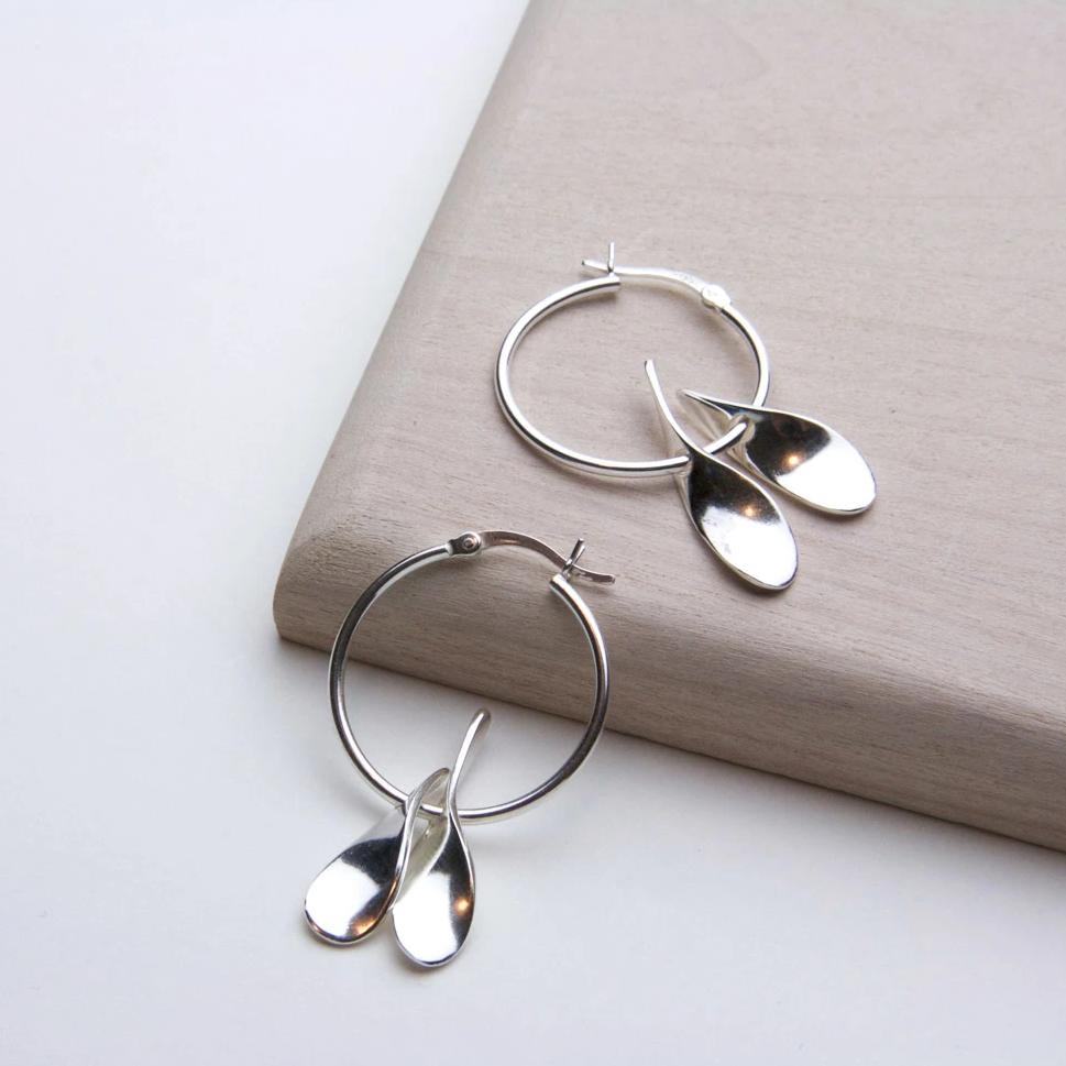 #DOUBLE DROP HOOP EARRING
#Unique Earrings
#Hoop Earrings
#Evening Earrings
#Lightweight Earrings
#Silver Drop Earrings
#Stylish Earrings