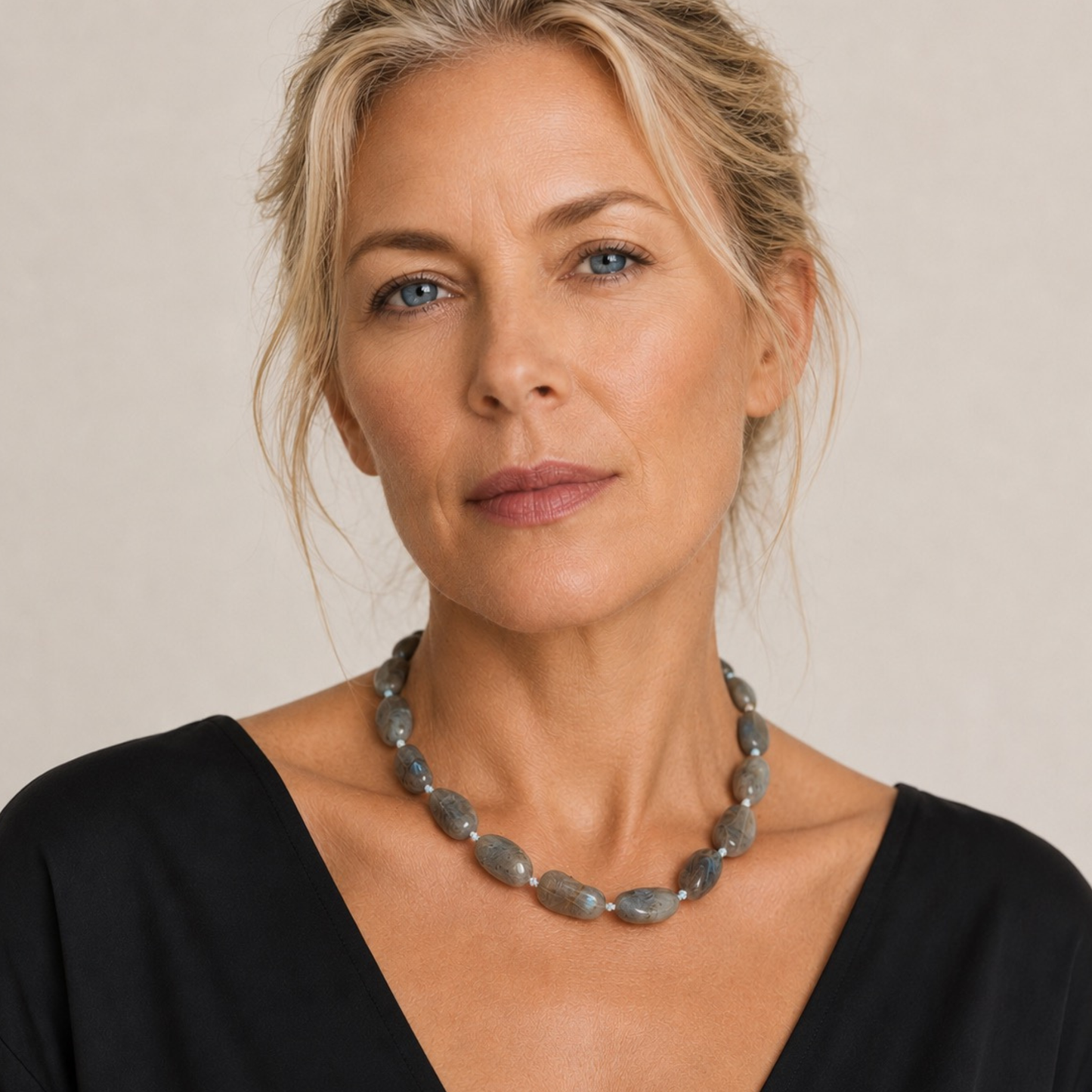 Stream Song Necklace – Hand-Knotted Natural Gemstone Necklace