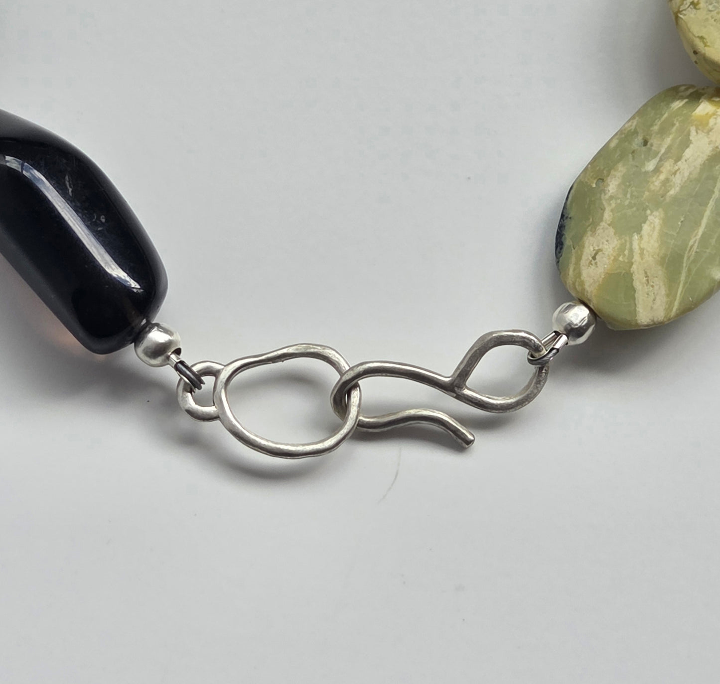 Clasp sterling silver on beaded necklace
