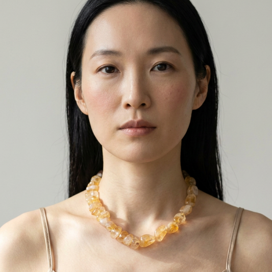 Stream Song Necklace – Hand-Knotted Natural Gemstone Necklace
