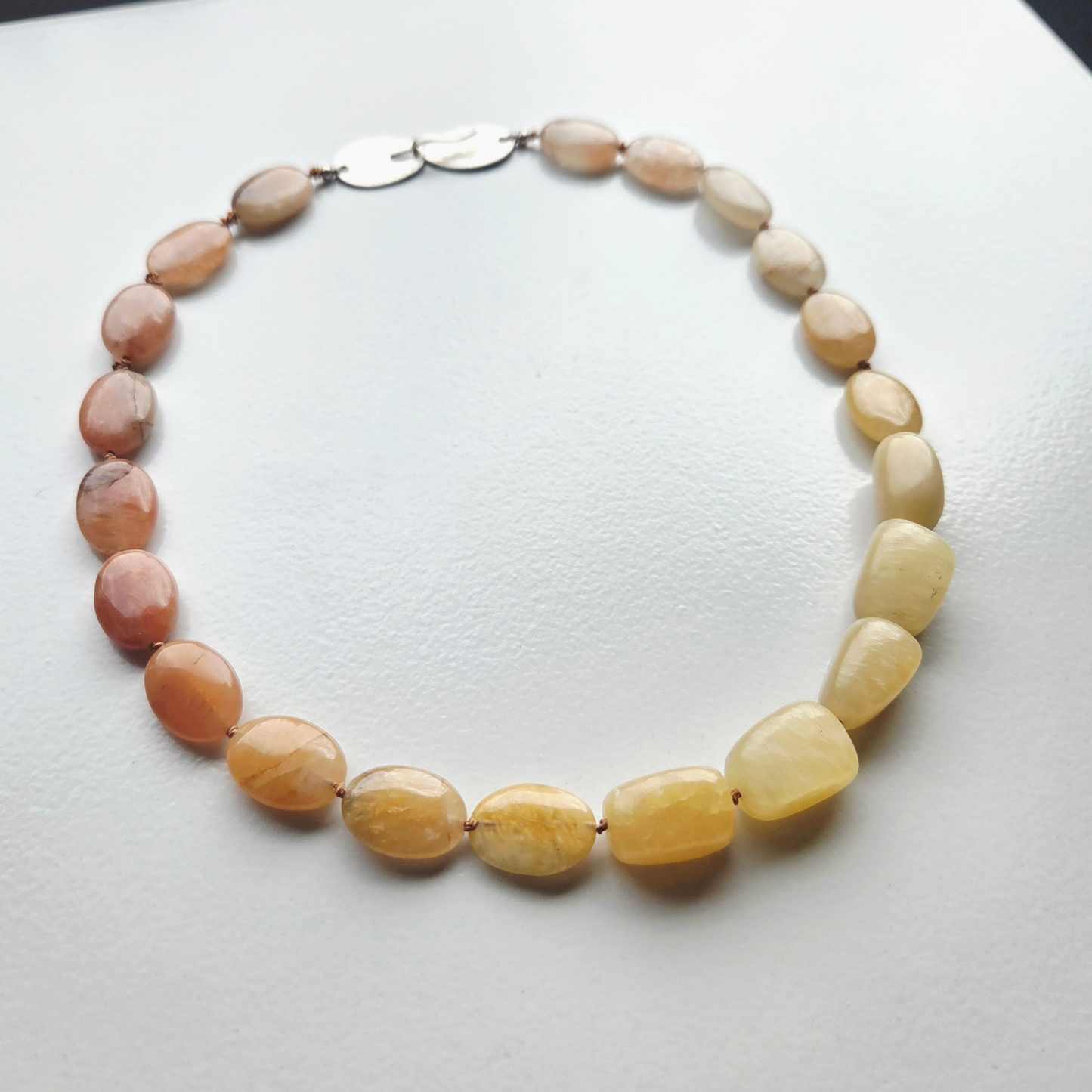 INTERLUDE NECKLACE  — Two-Stone Contrast with Handcrafted Silver