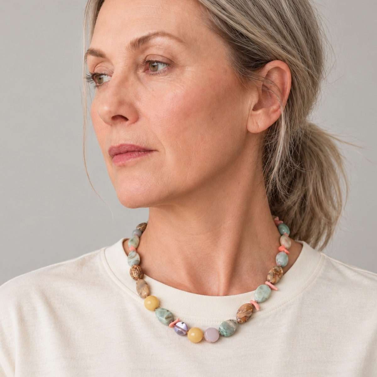 SWEETIE BEADED NECKLACE ( Mixed Gem necklaces)