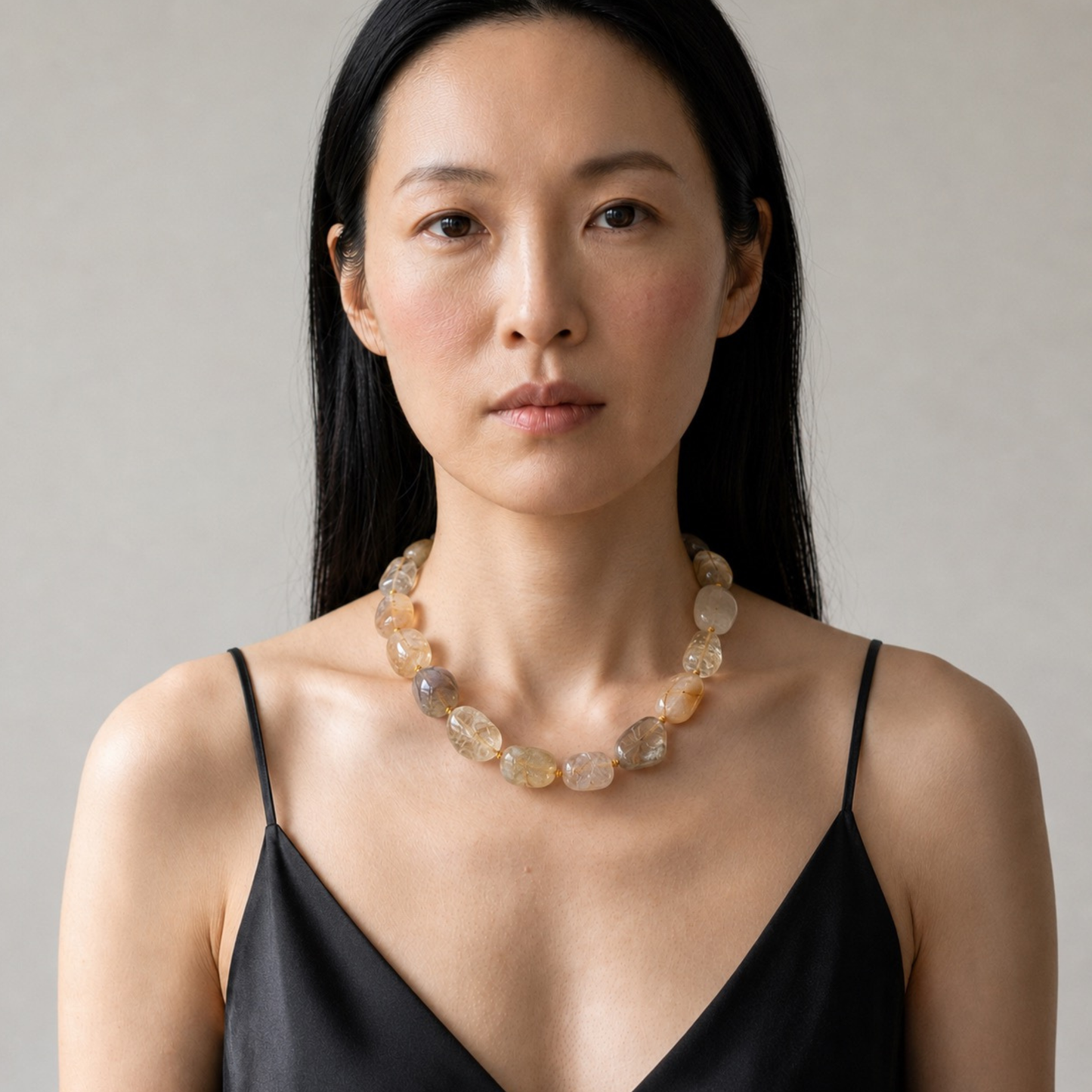 Stream Song Necklace – Hand-Knotted Natural Gemstone Necklace