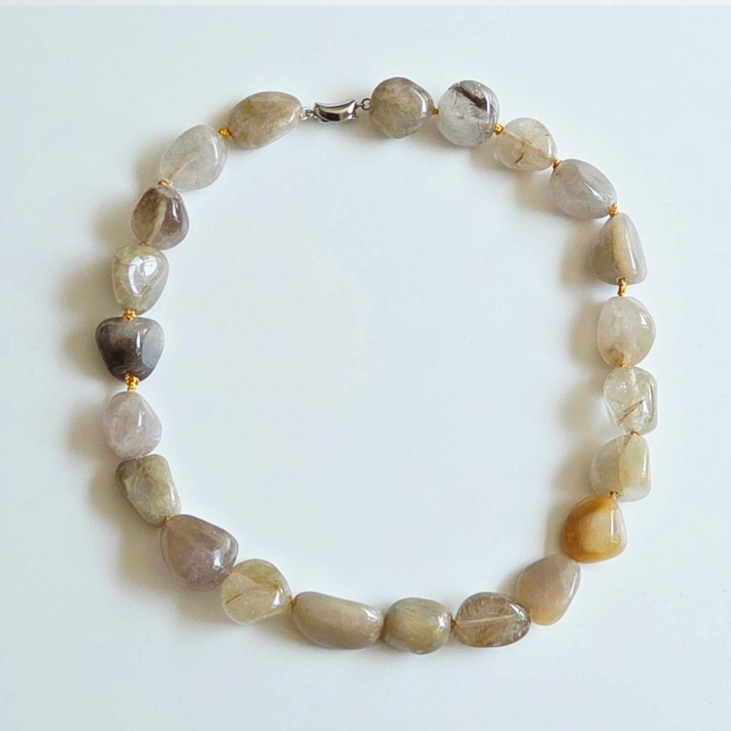 Stream Song Necklace – Hand-Knotted Natural Gemstone Necklace