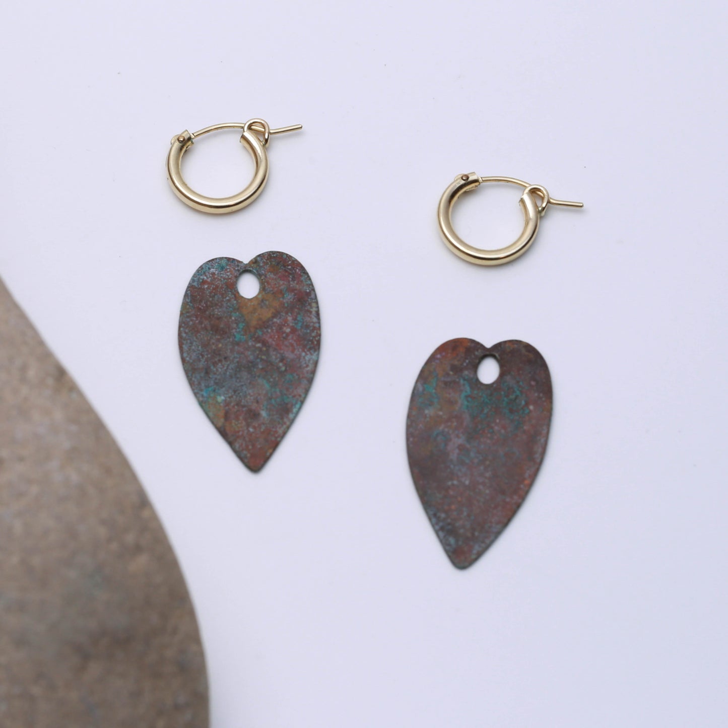 PATINA 14K Gold FILL HOOP EARRINGS - interchangeable with 14K gold fill hoop earrings.