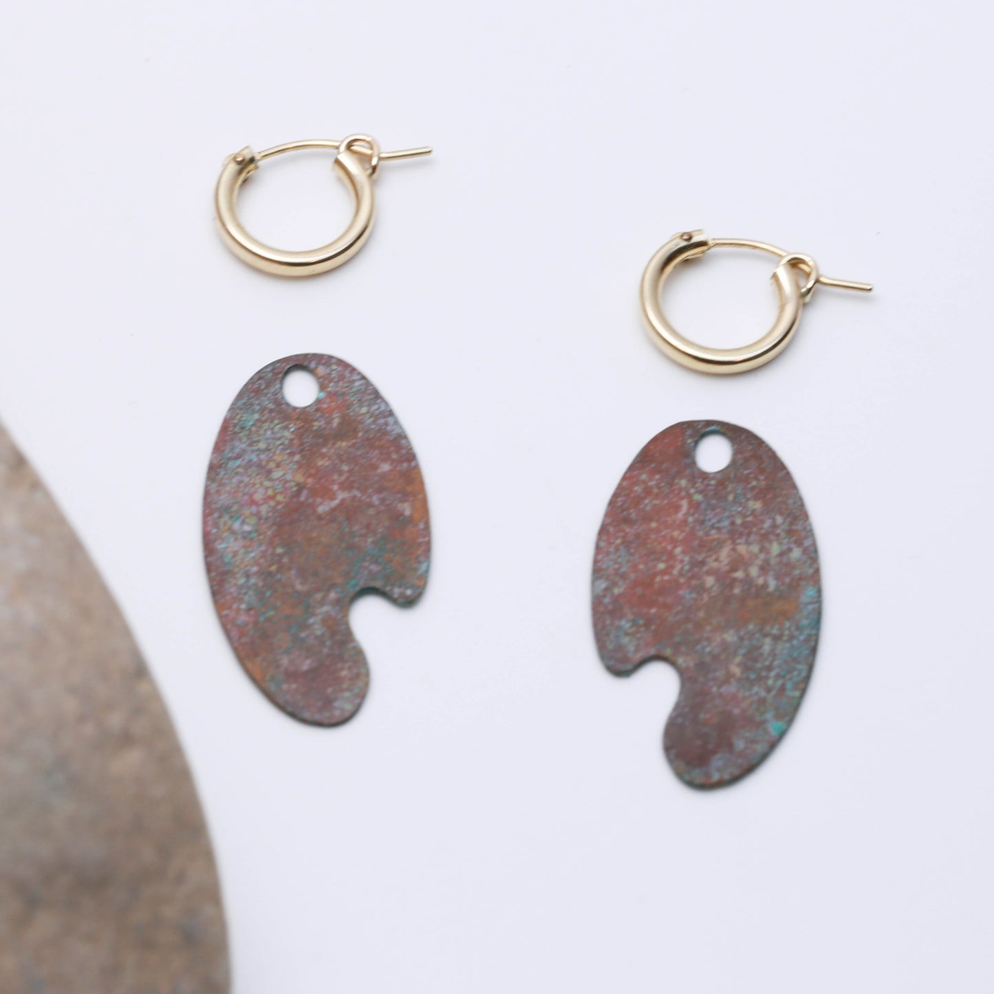 PATINA 14K Gold FILL HOOP EARRINGS - interchangeable with 14K gold fill hoop earrings.