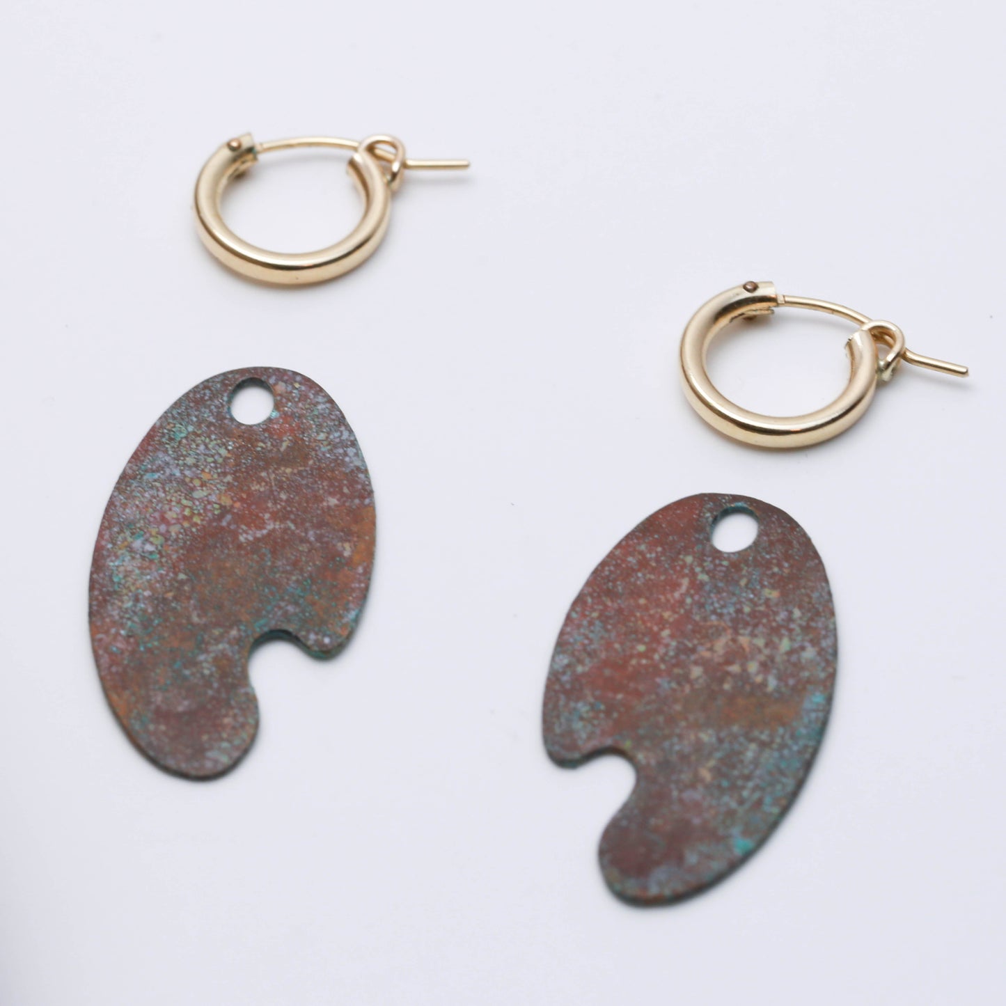 PATINA 14K Gold FILL HOOP EARRINGS - interchangeable with 14K gold fill hoop earrings.