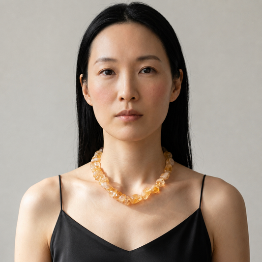 Stream Song Necklace – Hand-Knotted Natural Gemstone Necklace