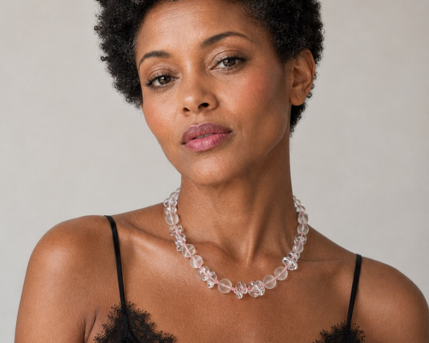 LUMEN NECKLACE  — Clear Quartz with Handcrafted Silver