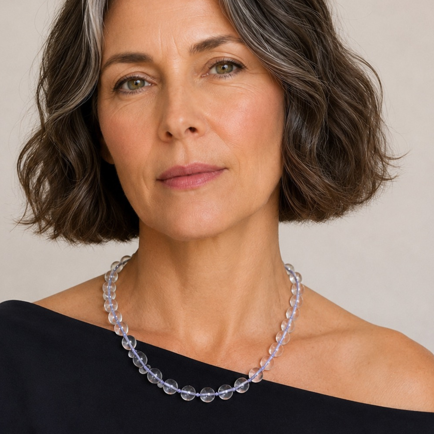 LUMEN NECKLACE  — Clear Quartz with Handcrafted Silver
