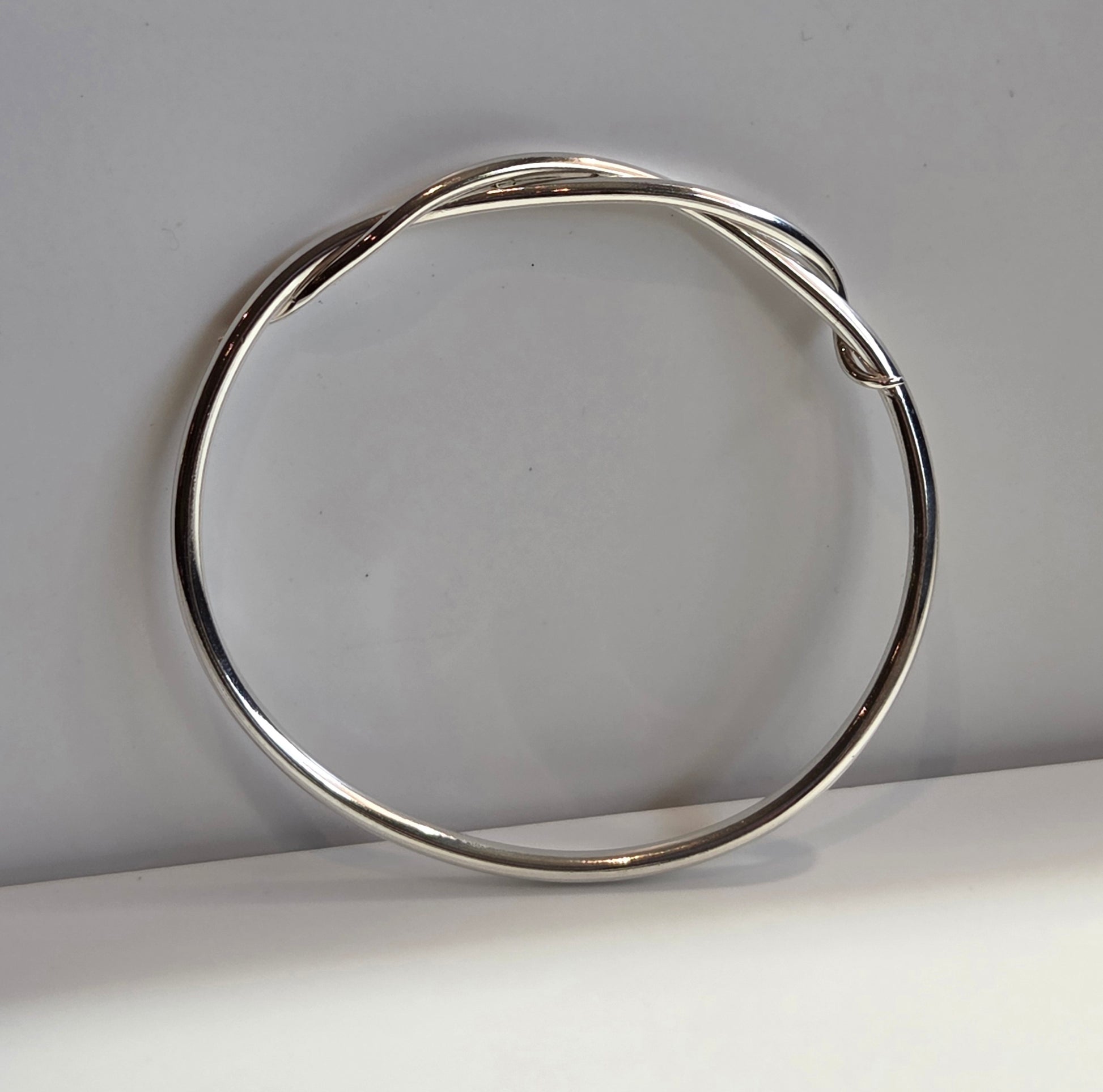 silver forged bangle